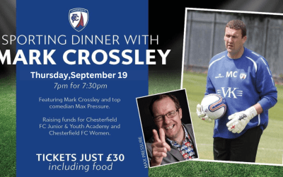 Mark Crossley speaking at sporting dinner