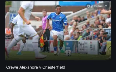Listen to/watch the action at Crewe