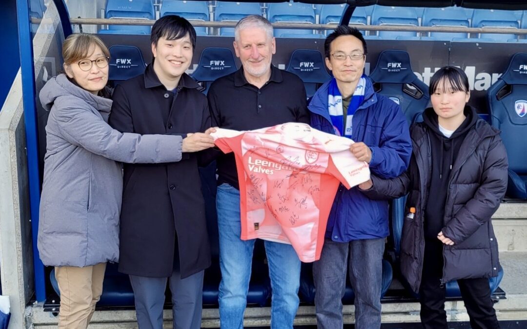Member of Tokyo Spireites visits SMH Group Stadium