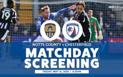 Live screening of away play-off fixture against Notts County